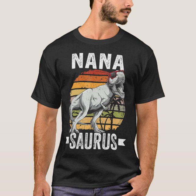 Nana Saurus Dinosaur Nanasaurus Family Matching T-Shirt (Vorderseite)