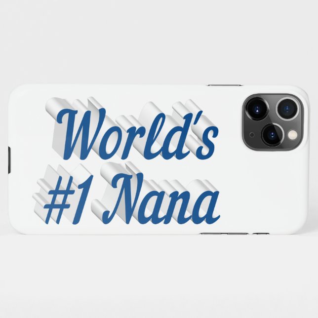 Nana Sea Blue Text Mütter Day iPhone Hülle (Rückseite (Horizontal))