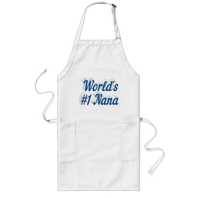 Nana Sea Blue Text Mütter Day Lange Schürze (Vorne)