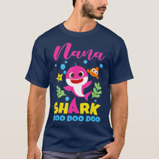 Nana Shark Geschenk Niedliche Baby Shark Family Ma T-Shirt