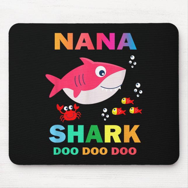 Nana Shark Shirt, Fathers Day Gift From Wife Son D Mousepad (Vorne)