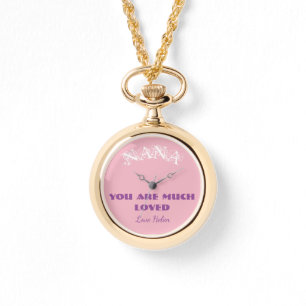 Nana Sie sind lieblich Geschenk Script Necklace Wa Armbanduhr