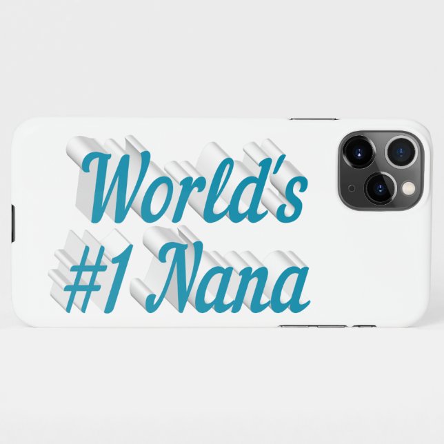 Nana sky blauer Text iPhone Gehäuse iPhone Hülle (Rückseite (Horizontal))