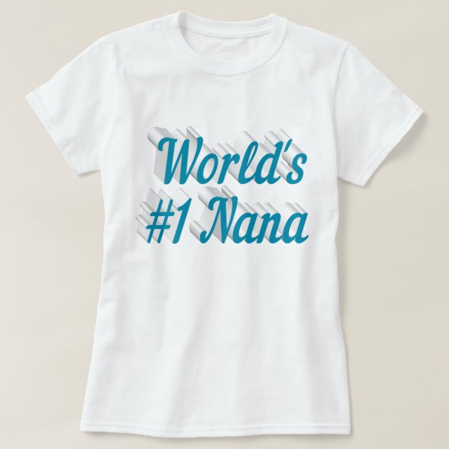 Nana Sky Blue Text T - Shirt (Design vorne)