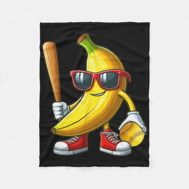 Nana Sungles Playing Softll Funny Fruit Sport Play Fleecedecke (Vorderseite)