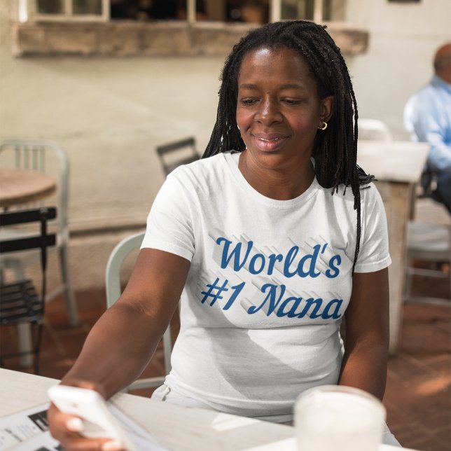 Nana texte bleu marine T-shirt (Créateur téléchargé)