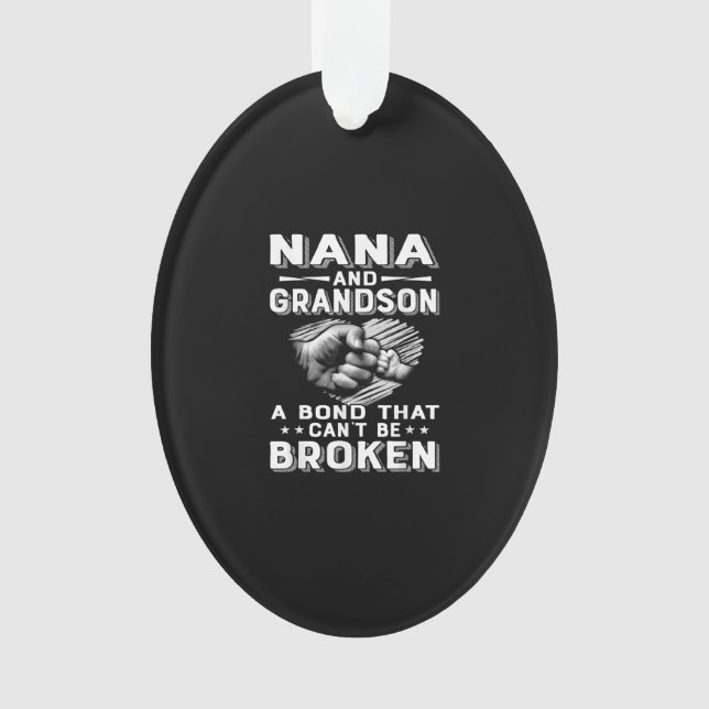 Nana und Grandson eine Anleihe, die nicht zerbroch Ornament (Vorderseite)