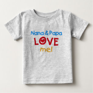 Nana und Papa Liebe Baby T-shirt