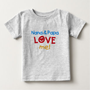 Nana und Papa Liebe Baby T-shirt
