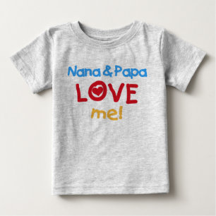 Nana- und Papa-Liebe ich Baby T-shirt