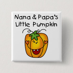 Nana und Papas kleine Kürbis-T - Shirt Button