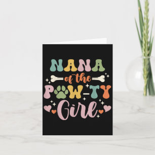 Nana vom Pawty Girl Dog Oma Familie Matching Karte