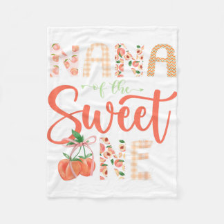 Nana von The Sweet One Peach 1. Geburtstagsmädchen Fleecedecke