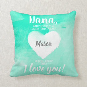NANA wann immer Sie Touch dieses Herz-Grün Kissen