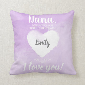 NANA wann immer Sie Touch dieses Herz lila Kissen