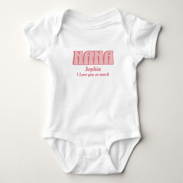 NANA - Wir haben Sie so sehr Liebe Baby Strampler (Vorderseite)