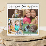 Nana Wir Liebe Sie | Grandkids Gold 4 FotoCollage Fotoplatte<br><div class="desc">Nana Wir Liebe Sie | Grandkids 4 Foto Collage Plaque — Machen Sie Ihr eigenes 4-Bild personalisiert mit 4 Fotos und Namen von 4 Enkelkindern. Schenkt Großmutter ein wertvolles Sake zum Geburtstag,  zum Muttertag,  zum Großelterntag und zu anderen besonderen Tagen.</div>