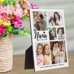 Nana Wir Liebe Sie Großkinder heißt FotoCollage Fotoplatte<br><div class="desc">Die individuell gestaltete Nana-Foto-Plakette mit Enkelnamen und Enkinderbildern ist ein besonderes,  unvergessliches und einzigartiges Geschenk für Feiertage,  Geburtstag,  Großeltern,  Mütter und Weihnachten.</div>