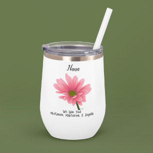 Nana Wir Liebe Sie rosa Blume Wasser Flasche