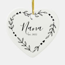 Nana Year Est. Ornement en céramique de Noël