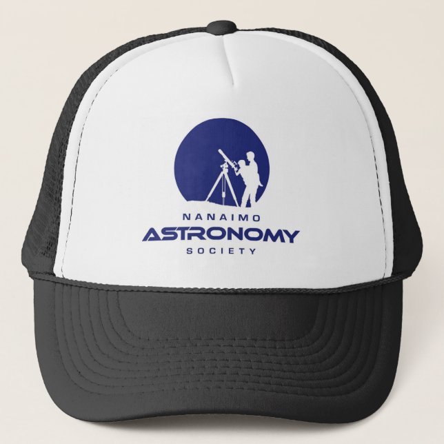 Nanaimo Astronomie-Logo-Abnutzung Truckerkappe (Vorderseite)