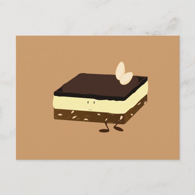 Nanaimo Bar lächelnd Postkarte (Vorderseite)