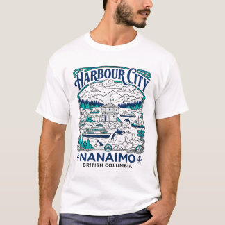 Nanaimo Hafen Stadt British Columbia Kanada Küste T-Shirt