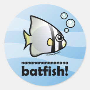 nanananananana Batfish! Runder Aufkleber