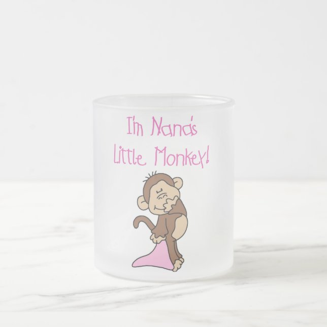 Nanas Affe - rosa T - Shirts und Geschenke Mattglastasse (Mittel)