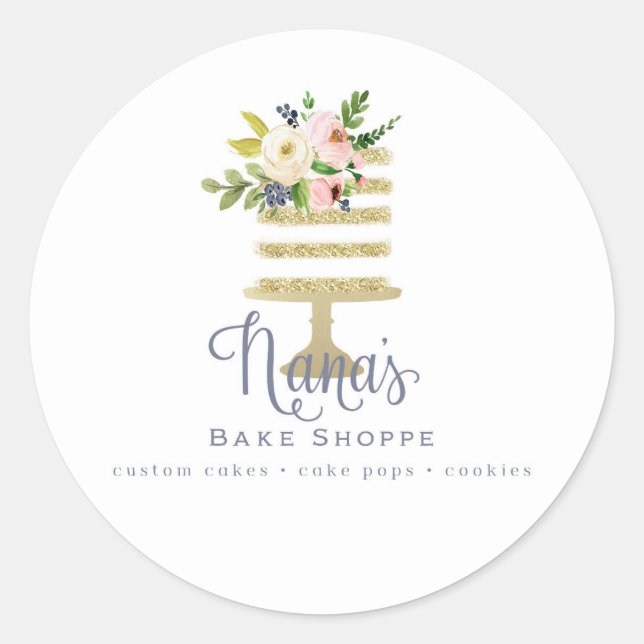 Nanas Bake Shoppe Runder Aufkleber (Vorderseite)