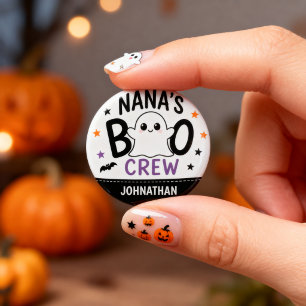 Nana's Boo Crew 1 Enkelname Halloween-Geist Button