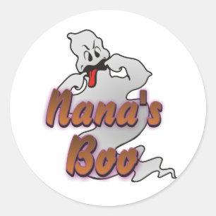 Nana's Boo Halloween Ghost Runder Aufkleber
