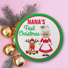 Nanas erster Weihnachtsknopf Button