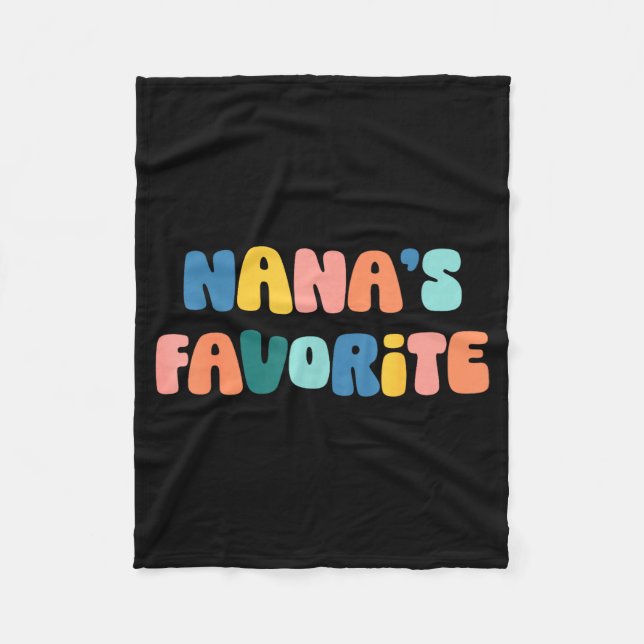 Nana's Favorite Mother's Day Grandma  Fleecedecke (Vorderseite)