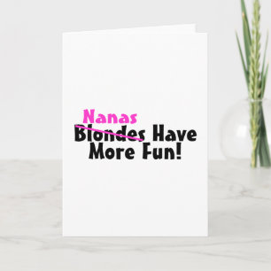 Nanas haben mehr Spaß-Rosa Karte