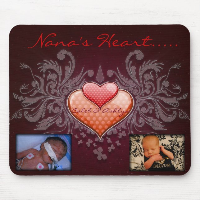 Nanas Herz Mousepad (Vorne)