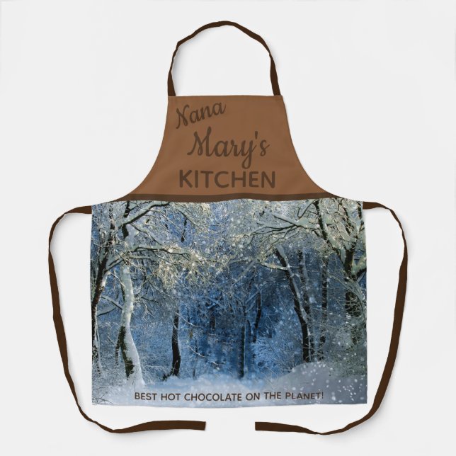 Nanas Hot Chocolate Snow All-over Print-Schürze Schürze (Vorderseite)
