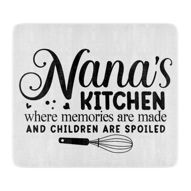 Nana's Kitchen Glass Cutting Board Schneidebrett (Vorderseite)