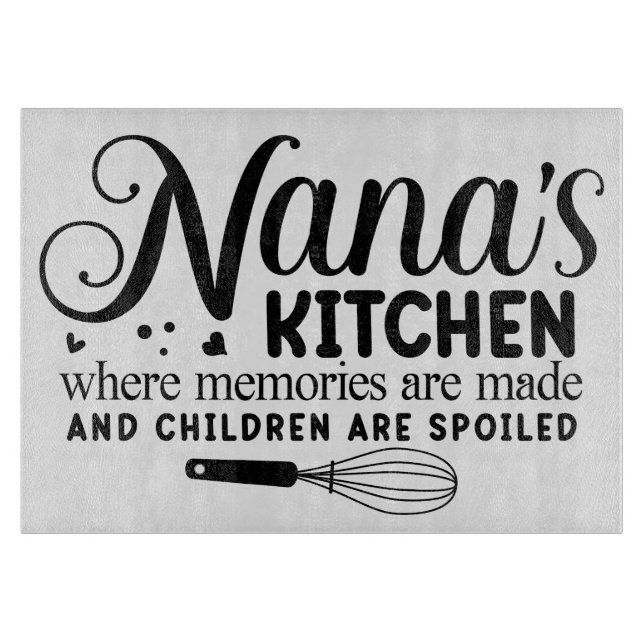 Nana's Kitchen Glass Cutting Board Schneidebrett (Vorderseite)