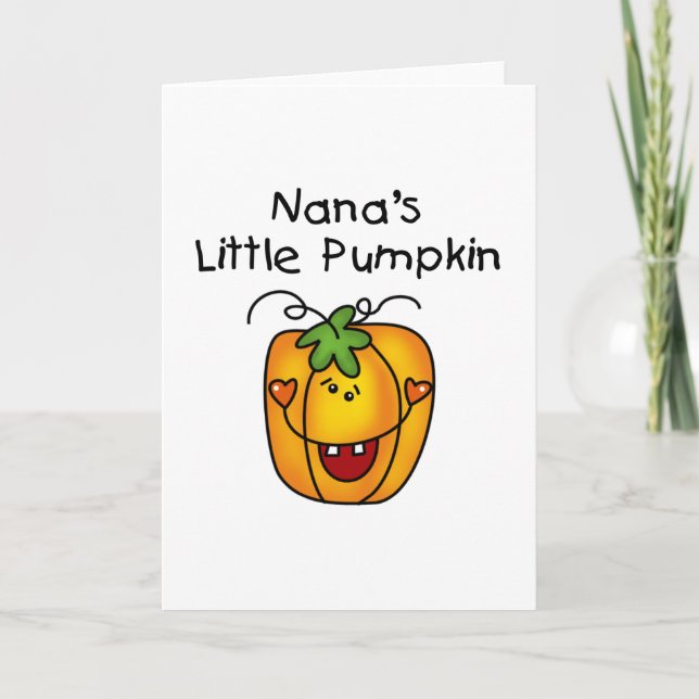 Nana's kleine Kürbis-T - Shirt und Geschenke Karte (Vorderseite)