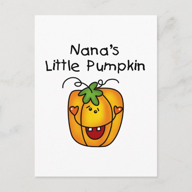 Nana's kleine Kürbis-T - Shirt und Geschenke Postkarte (Vorderseite)