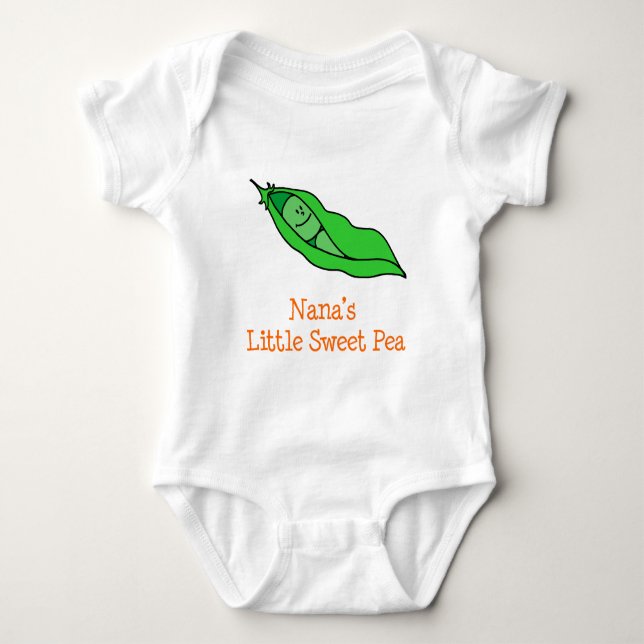 Nanas kleine süße Erbse Baby Strampler (Vorderseite)