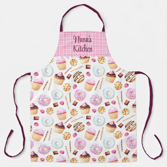 Nana's Küchen-Süßigkeiten überall Schürze (Vorderseite)