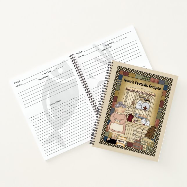 Nana's Lieblingsrezepte fügen Textheft hinzu Notizbuch (Innenseite)