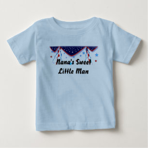 Nana's Little Man Patriotic Baby T-shirt