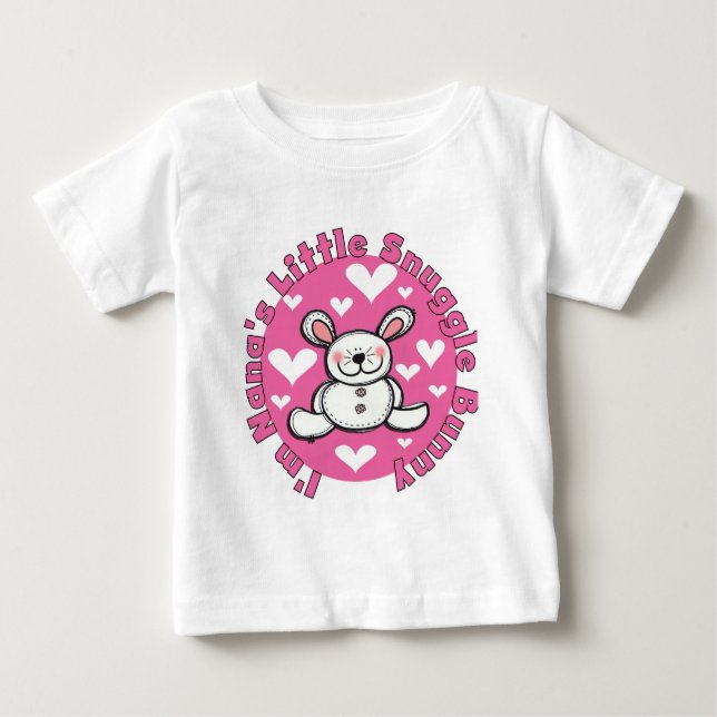 Nana's Little Snuggle Bunny Baby T-shirt (Vorderseite)