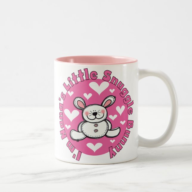 Nana's Little Snuggle Bunny Zweifarbige Tasse (Rechts)