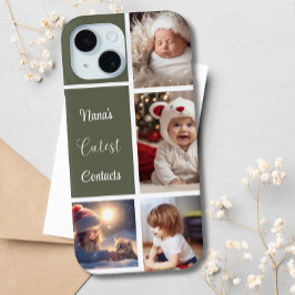 Nana's Niedliche Kontakte 4 Foto Collage Green Case-Mate iPhone Hülle