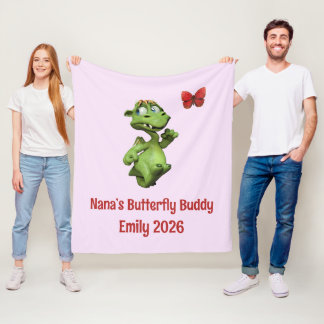 Nanas Schmetterlingsfreundin Benutzerdefinierter M Fleecedecke