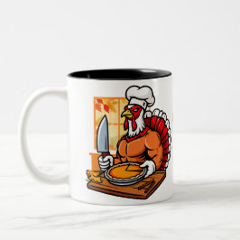 Nanas Truthahn-Erntedank-Tasse Zweifarbige Tasse